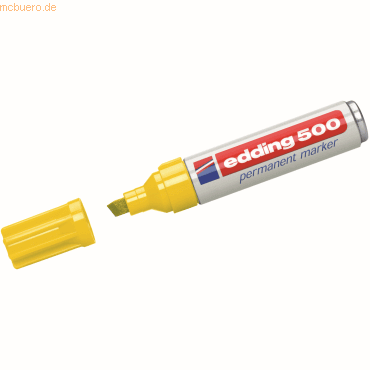 10 x Edding Permanentmarker edding 500 Keilspitze gelb 10 x Edding Permanentmarker edding 500 Keilspitze gelb von Edding