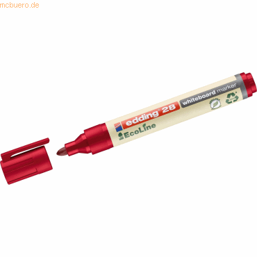 Edding Whiteboardmarker edding 28 EcoLine nachfüllbar 1,5-3mm rot von Edding