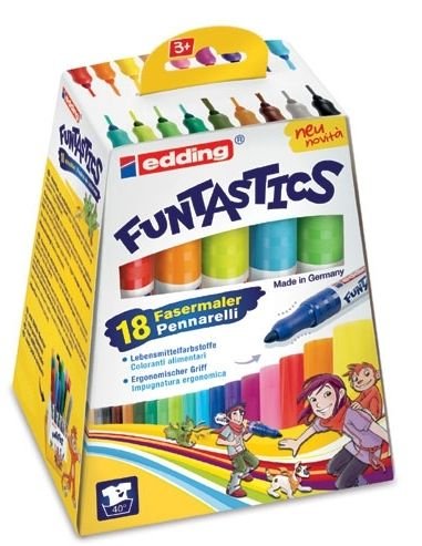 Filzstifte Funtastics e-14 18er-Pappschachtel von Edding