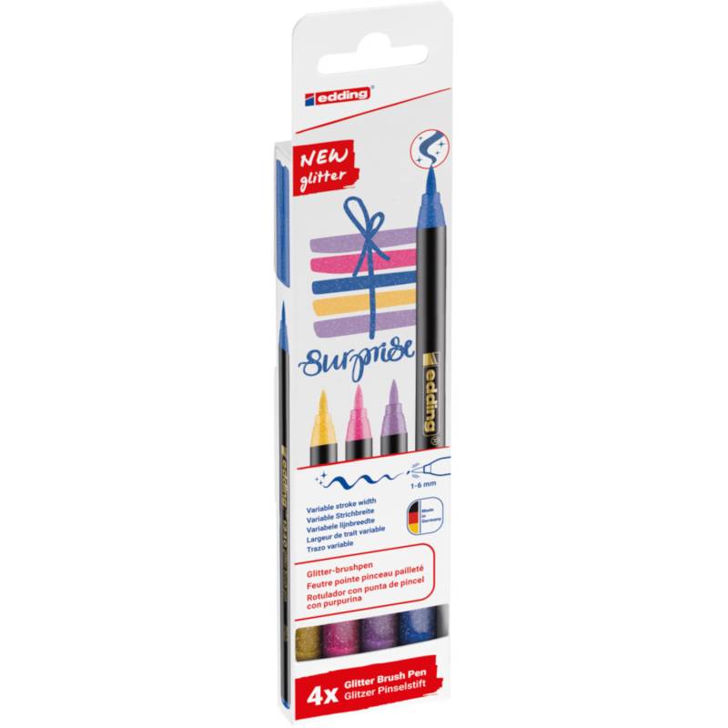 Pinselstift Set Edding 1340 Glitter von Edding