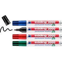 edding 3000 Permanentmarker farbsortiert 1,5 - 3,0 mm, 4 St. edding 3000 Permanentmarker farbsortiert 1,5 - 3,0 mm, 4 St. von Edding