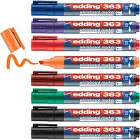 edding 363 Whiteboard-Marker farbsortiert 1,0 - 5,0 cm, 8 St. von Edding