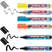 edding 385/380/383 Flipchart-Marker farbsortiert 1,0 - 5,0 mm, 6 St. edding 385/380/383 Flipchart-Marker farbsortiert 1,0 - 5,0 mm, 6 St. von Edding