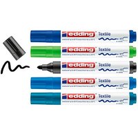 edding 4500 cool Textilmarker farbsortiert 2,0 - 3,0 mm, 5 St. von Edding