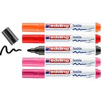 edding 4500 warm Textilmarker farbsortiert 2,0 - 3,0 mm, 5 St. von Edding