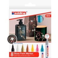 edding 750 Glanzlack-Marker Metallic/Pastell, 8er-Set von Multi