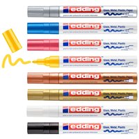 edding 750 Glanzlack-Marker Metallic/Pastell, 8er-Set von Multi