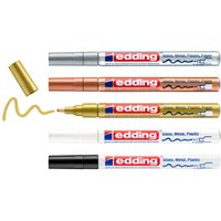 edding 751 Glanzlack-Marker Metallic, 5er-Set von Edding
