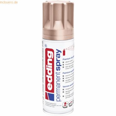edding Acryl-Farblack Permanentspray rosegold 200ml von Edding