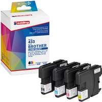 edding EDD-433 schwarz, cyan, magenta, gelb Druckerpatronen kompatibel zu brother LC-980BK/C/M/Y, 4er-Set von Edding