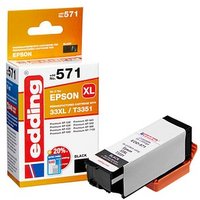 edding EDD-571  schwarz Druckerpatrone kompatibel zu EPSON 33XL / T3351XL von Edding