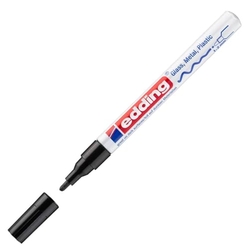 edding 751 Glanzlackmarker - schwarz - 1 Lackmarker - Rundspitze 1-2 mm - Lackstift für Glas, Stein, Holz, Kunststoff und Papier - wasserfest, stark deckend edding 751 Glanzlackmarker - schwarz - 1 Lackmarker - Rundspitze 1-2 mm - Lackstift für Glas, Stein, Holz, Kunststoff und Papier - wasserfest, stark deckend von edding