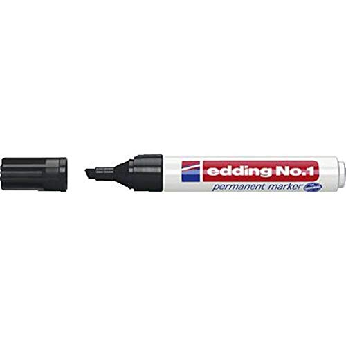 edding No 1 Permanentmarker - schwarz - 1 Stift - Keilspitze 1-5 mm - wasserfest, wischfest, schnell-trocknend - Multimarker im Taschenformat - für Karton, Kunststoff, Holz, Metall, Glas edding No 1 Permanentmarker - schwarz - 1 Stift - Keilspitze 1-5 mm - wasserfest, wischfest, schnell-trocknend - Multimarker im Taschenformat - für Karton, Kunststoff, Holz, Metall, Glas von Edding