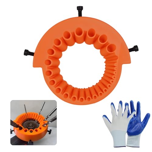 Bohrerschärfer mit Handschuhen, Tragbares Schleifgerät aus PLA für Bohrergrößen 0,1–1,4 cm, Präziser Bohrerschleifer für Heimwerker, Werkstatt und professionelle Anwendungen von Eddrfy
