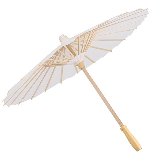 Eddwiin Papier Regenschirm, Papierschirm Sonnenschirm, Japanischer Chinesischer Papier Sonnenschirm, Dekorative Regenschirm Sonnenschirm DIY Malerei Dekor Party Decor Foto Cosplay Prop(D60cm) von Eddwiin