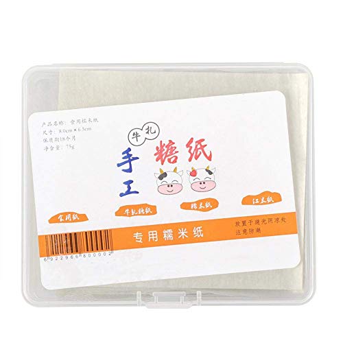 Waffelpapier - 500 Stück Nou-Gat-Papier Essbares Reis-Waffelpapier Handgefertigte Bonbonpapierblätter von Eddwiin