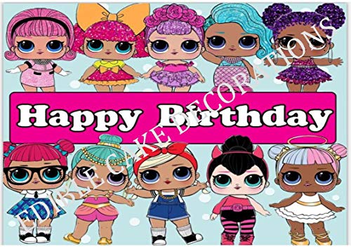 1 x Lol Dolls Celebration Essbares Papier Big Cake Topper Cake Decorations Birthday 1 x Lol Dolls Celebration Essbares Papier Big Cake Topper Cake Decorations Birthday von Ediblecakedecorations