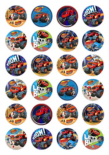 24 x Tortendekoration aus Esspapier mit Blaze-und-die-Monster-Maschinen-Motiv, für Cupcakes, Kuchen, Geburtstag, Feiern 24 x Tortendekoration aus Esspapier mit Blaze-und-die-Monster-Maschinen-Motiv, für Cupcakes, Kuchen, Geburtstag, Feiern von Ediblecakedecorations