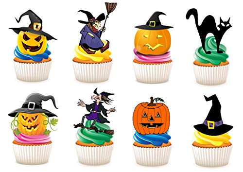 Essbare Cupcake-Topper mit Halloween-Motiv von Ediblecakedecorations