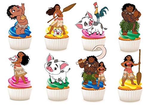 Moana Party Cupcake-Dekoration, essbar, Papier, 30 Stück von Ediblecakedecorations