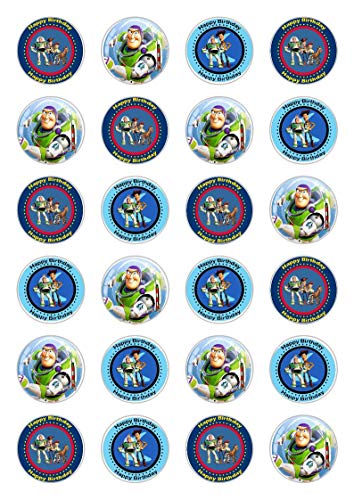 Toy Story Celebration Cupcake-Dekoration, essbar, Papier, 24 Stück von Ediblecakedecorations