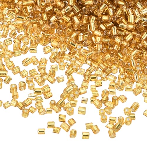 Edinstry Glasperlen, Mini-Röhrchen, lose Perlen, Glasperlen, Abstandshalter, Perlen für DIY-Armbänder und Halsketten, Schmuckherstellung, Großpackung Set, Silber-Gold, 1,5 x 1,5 mm, 1400 Stück Edinstry Glasperlen, Mini-Röhrchen, lose Perlen, Glasperlen, Abstandshalter, Perlen für DIY-Armbänder und Halsketten, Schmuckherstellung, Großpackung Set, Silber-Gold, 1,5 x 1,5 mm, 1400 Stück von Edinstry