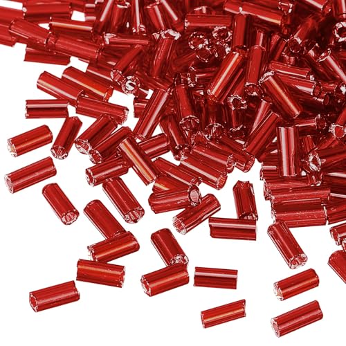 Edinstry Glasperlen, Mini-Röhrchen, lose Perlen, Glasperlen, Abstandshalter für DIY-Armbänder und Halsketten, Schmuckherstellung, Großpackung, Rot, 4 x 1,7 mm, 1300 Stück Edinstry Glasperlen, Mini-Röhrchen, lose Perlen, Glasperlen, Abstandshalter für DIY-Armbänder und Halsketten, Schmuckherstellung, Großpackung, Rot, 4 x 1,7 mm, 1300 Stück von Edinstry