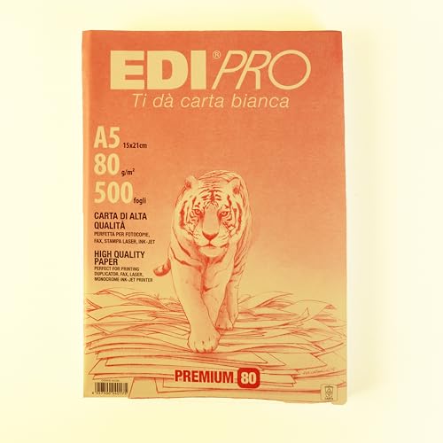 CARTA PER FOTOCOPIE A5 500 FG EDIPRO PREMIUM CARTA PER FOTOCOPIE A5 500 FG EDIPRO PREMIUM von Edipro