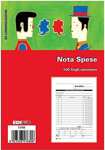 EDIPRO - E5768 - Notizblock für Ausgaben, ohne Details, 100 Blatt für die Verwendung von Hand f.to 25 x 18 von Edipro