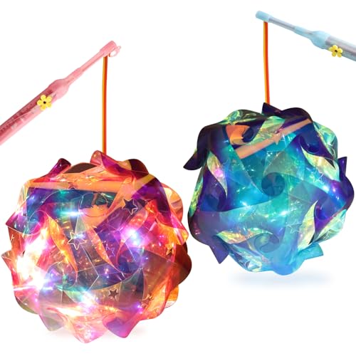 Editbar 2 Stück Laternen Bastelset für Kinder mit Laternenstab, DIY Selbstgebaute Laterne, Tragbare Multicolor Laterne für Kinder, Kurz Laternenstab für St. Martin,Halloween,Weihnachten & Kinderpartys Editbar 2 Stück Laternen Bastelset für Kinder mit Laternenstab, DIY Selbstgebaute Laterne, Tragbare Multicolor Laterne für Kinder, Kurz Laternenstab für St. Martin,Halloween,Weihnachten & Kinderpartys von Editbar