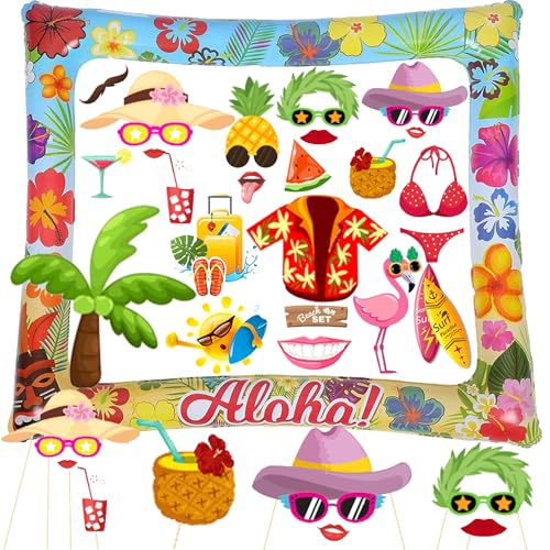 Sommer Fotobox Accessoires Hawaii 45 STK, Foto Requisiten Bilderrahmen,Hawaii Aufblasbarer Fotorahmen für Hochzeit Schwimmbad Party Tropisch Sommerdeko Hawaiian Tropische Luau Beach Party Sommer Fotobox Accessoires Hawaii 45 STK, Foto Requisiten Bilderrahmen,Hawaii Aufblasbarer Fotorahmen für Hochzeit Schwimmbad Party Tropisch Sommerdeko Hawaiian Tropische Luau Beach Party von Editbar