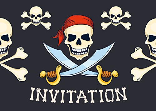 EDITION COLIBRI 10 Einladungskarten "Piraten" auf Französisch zum Kindergeburtstag, zur Schatzsuche oder zum Piratenfest 10966 FR von Edition Colibri