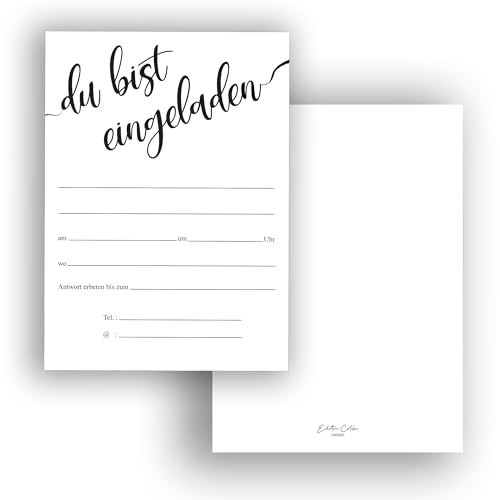 Edition Colibri 10 Einladungskarten Geburtstag, Hochzeit Party, Einladung Geburtstag, Jubiläum edel, hochwertig, minimalistisch, Hand Lettering-Stil Edition Colibri 10 Einladungskarten Geburtstag, Hochzeit Party, Einladung Geburtstag, Jubiläum edel, hochwertig, minimalistisch, Hand Lettering-Stil von Edition Colibri