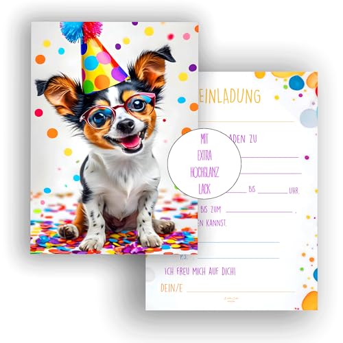 Edition Colibri 10 Einladungskarten Kindergeburtstag Mädchen und Kinder, Tier Geburtstag, coole, lustige Einladungen, Pferd, Einladungskarten Teenager von Edition Colibri
