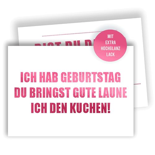 Edition Colibri 10 Geburtstagseinladungen Mädchen - Kuchen - Lässige Einladungskarten Kindergeburtstag Mädchen - Einladungskarten für Teenager, A6 von Edition Colibri