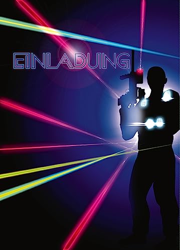 Edition Colibri 10-er Set LASERTAG Einladungskarten zum Kindergeburtstag mit Lichtschwertern (11140) von Edition Colibri