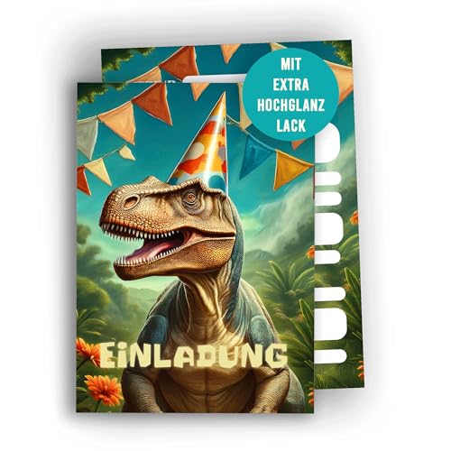 Edition Colibri Dino Einladungskarten – 10 Karten A6 zum Ausfüllen | Coole Einladungen für Kindergeburtstag, T-Rex Party, Jungen, Mädchen, Dinofans Edition Colibri Dino Einladungskarten – 10 Karten A6 zum Ausfüllen | Coole Einladungen für Kindergeburtstag, T-Rex Party, Jungen, Mädchen, Dinofans von Edition Colibri