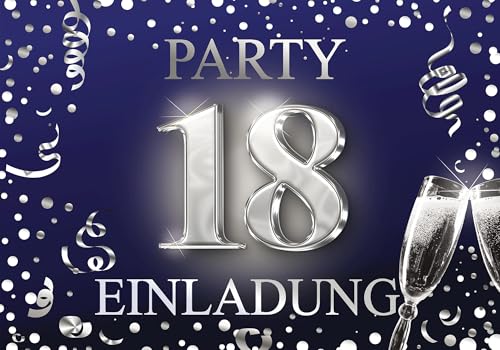 Edition Colibri Einladungskarten Geburtstag, 10 Stück, Format A6, Karten-Set, Einladung zum Beschriften, Party (Dunkelblau silber, 18) Edition Colibri Einladungskarten Geburtstag, 10 Stück, Format A6, Karten-Set, Einladung zum Beschriften, Party (Dunkelblau silber, 18) von Edition Colibri