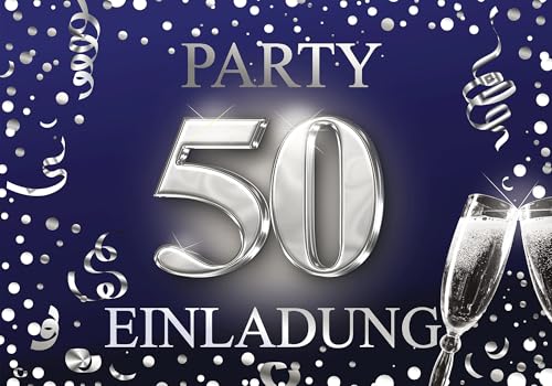 Edition Colibri Einladungskarten Geburtstag, 10 Stück, Format A6, Karten-Set, Einladung zum Beschriften, Party (Dunkelblau silber, 50) Edition Colibri Einladungskarten Geburtstag, 10 Stück, Format A6, Karten-Set, Einladung zum Beschriften, Party (Dunkelblau silber, 50) von Edition Colibri