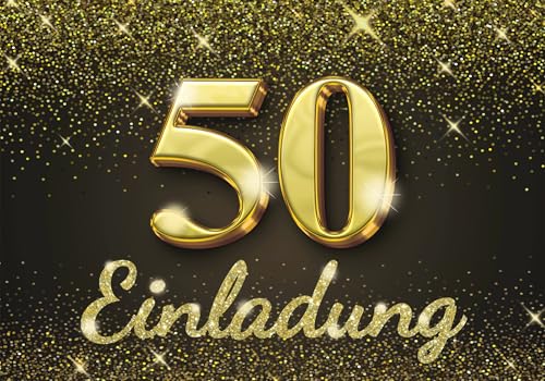 Edition Colibri Einladungskarten Geburtstag, 10 Stück, Format A6, Karten-Set, Einladung zum Beschriften, Party (Gold glitzer, 50) Edition Colibri Einladungskarten Geburtstag, 10 Stück, Format A6, Karten-Set, Einladung zum Beschriften, Party (Gold glitzer, 50) von Edition Colibri