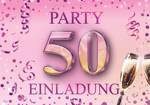 Edition Colibri Einladungskarten Geburtstag, 10 Stück, Format A6, Karten-Set, Einladung zum Beschriften, Party (Rosa, 50) Edition Colibri Einladungskarten Geburtstag, 10 Stück, Format A6, Karten-Set, Einladung zum Beschriften, Party (Rosa, 50) von Edition Colibri