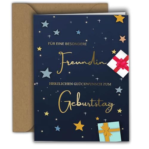 Edition Colibri Geburtstagskarte für Freundin – FÜR EINE BESONDERE FREUNDIN – Glückwunschkarte für Mädchen & Frauen I Premium Klappkarte mit Umschlag I Glückwunschkarte Herzmensch, A6 von Edition Colibri