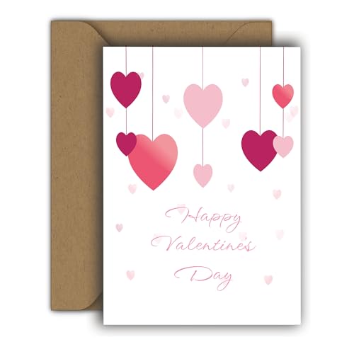 Edition Colibri Valentinstag Karte für Sie und Ihn, A6, Klappkarte mit Umschlag, Liebeskarte, Jahrestag, Jubiläumskarte, Valentinstagskarte, Herzmensch (Herzgirlande) von Edition Colibri