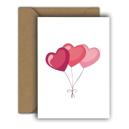 Edition Colibri Valentinstag Karte für Sie und Ihn, A6, Klappkarte mit Umschlag, Liebeskarte, Jahrestag, Jubiläumskarte, Valentinstagskarte, Herzmensch (Herzluftballon) von Edition Colibri
