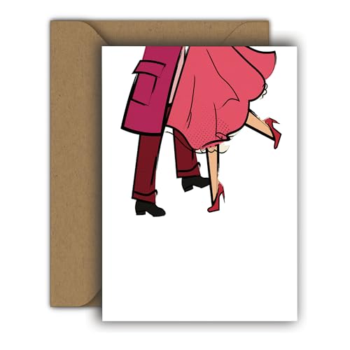 Edition Colibri Valentinstag Karte für Sie und Ihn, A6, Klappkarte mit Umschlag, Liebeskarte, Jahrestag, Jubiläumskarte, Valentinstagskarte, Herzmensch (Tanzende Herzen) von Edition Colibri
