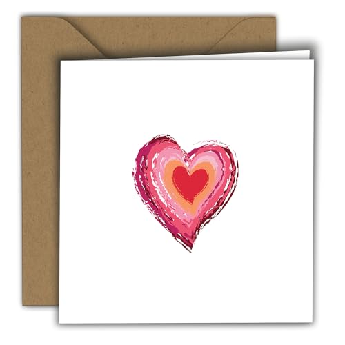 Edition Colibri Valentinstag Karte für Sie und Ihn, A6, Klappkarte mit Umschlag, Liebeskarte, Jahrestag, Jubiläumskarte, Valentinstagskarte, Herzmensch (Liebe im Inneren) von Edition Colibri