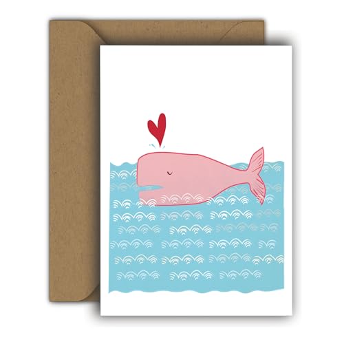 Edition Colibri Valentinstag Karte für Sie und Ihn, A6, Klappkarte mit Umschlag, Liebeskarte, Jahrestag, Jubiläumskarte, Valentinstagskarte, Herzmensch (Walwünsche) von Edition Colibri