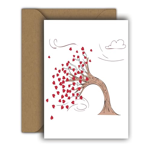 Edition Colibri Valentinstag Karte für Sie und Ihn, A6, Klappkarte mit Umschlag, Liebeskarte, Jahrestag, Jubiläumskarte, Valentinstagskarte, Herzmensch (Windige Flüstern) von Edition Colibri