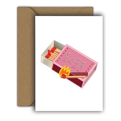 Edition Colibri Valentinstag Karte für Sie und Ihn, A6, Klappkarte mit Umschlag, Liebeskarte, Jahrestag, Jubiläumskarte, Valentinstagskarte, Herzmensch (Liebes-Match) von Edition Colibri