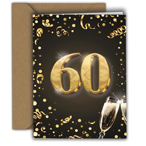 Edition Colibri XXL Glückwunschkarte 60. Geburtstag – hochwertige Klappkarte A4 mit Umschlag für Frau & Mann – grosse Geburtstagskarte – ideal für Geldgeschenk oder Gutschein, gold Edition Colibri XXL Glückwunschkarte 60. Geburtstag – hochwertige Klappkarte A4 mit Umschlag für Frau & Mann – grosse Geburtstagskarte – ideal für Geldgeschenk oder Gutschein, gold von Edition Colibri